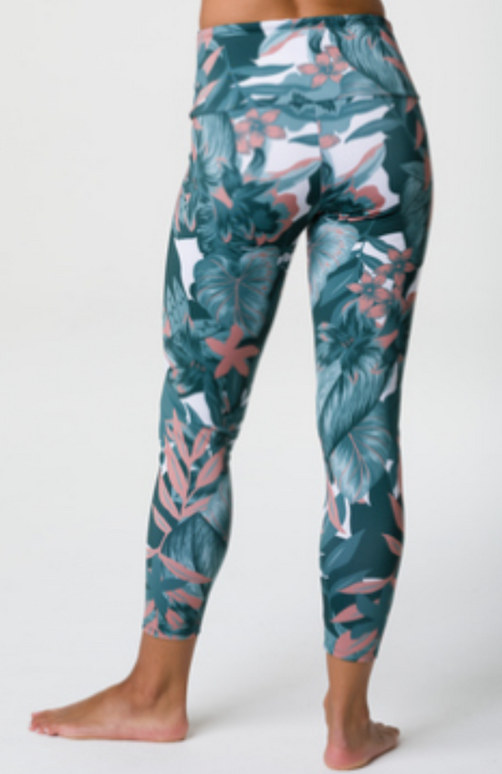 Image Title Onzie High Basic Midi Leggings - Tropical Camo
